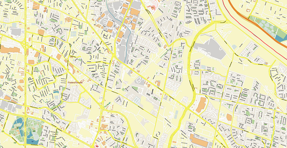 El Paso Texas US Ciudad Juarez Mexico Map Vector Exact City Plan High Detailed Street Map editable Adobe Illustrator in layers