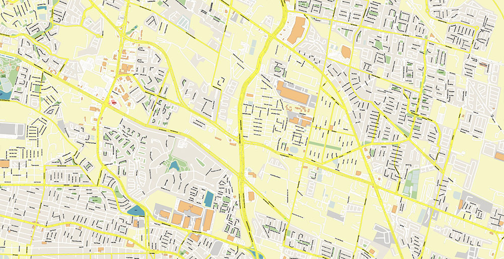 El Paso Texas US Ciudad Juarez Mexico Map Vector Exact City Plan High Detailed Street Map editable Adobe Illustrator in layers