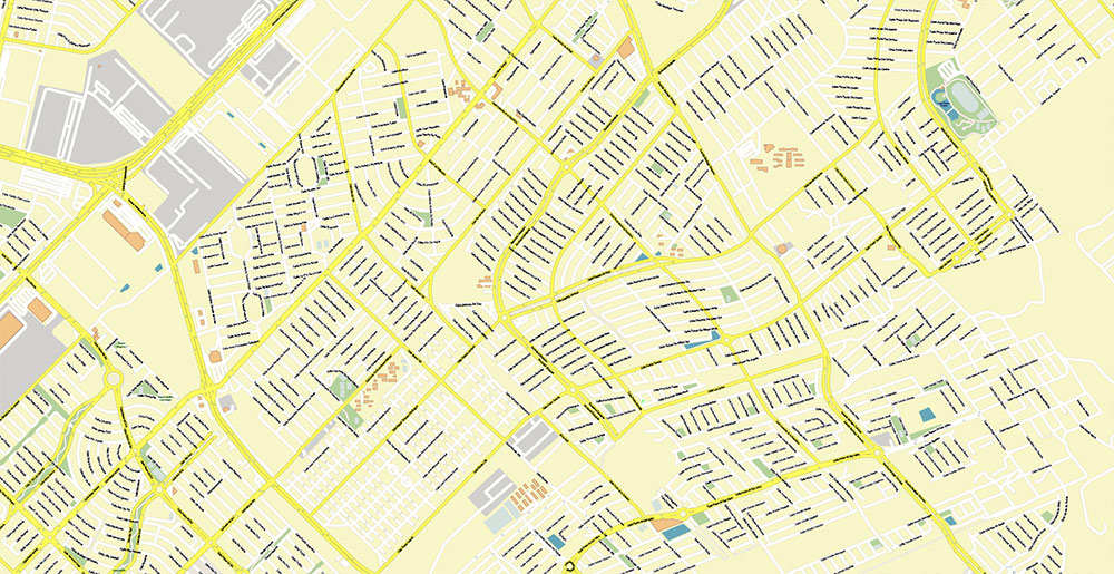 El Paso Texas US Ciudad Juarez Mexico Map Vector Exact City Plan High Detailed Street Map editable Adobe Illustrator in layers