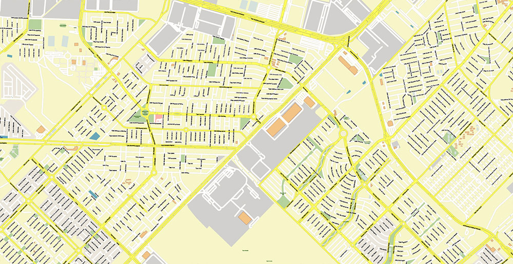 El Paso Texas US Ciudad Juarez Mexico Map Vector Exact City Plan High Detailed Street Map editable Adobe Illustrator in layers