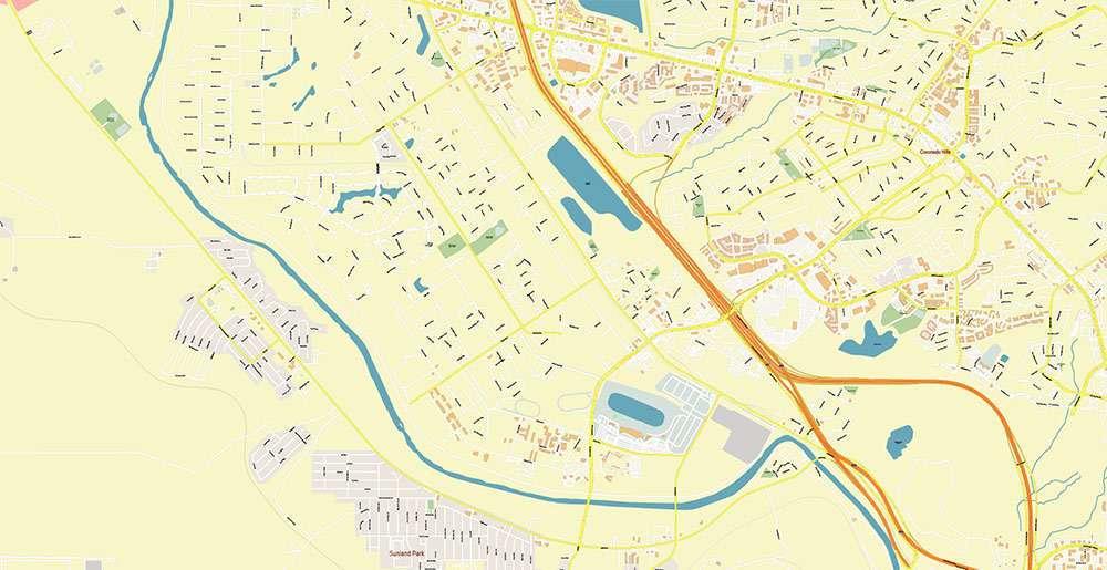 El Paso Texas US Ciudad Juarez Mexico Map Vector Exact City Plan High Detailed Street Map editable Adobe Illustrator in layers