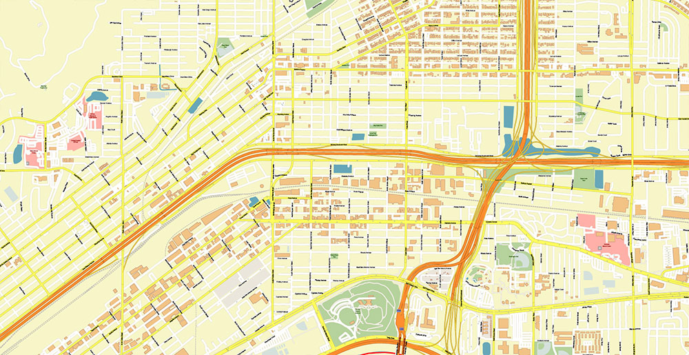El Paso Texas US Ciudad Juarez Mexico Map Vector Exact City Plan High Detailed Street Map editable Adobe Illustrator in layers