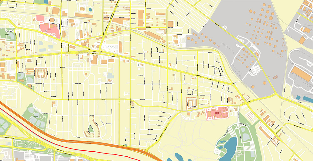 El Paso Texas US Ciudad Juarez Mexico Map Vector Exact City Plan High Detailed Street Map editable Adobe Illustrator in layers