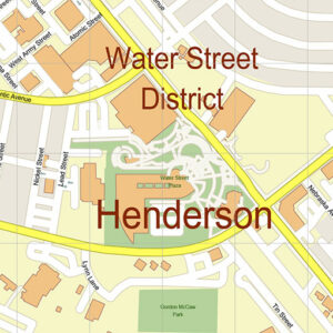 Henderson and Boulder Nevada USA Map Vector Exact City Plan High Detailed Street Map editable Adobe Illustrator in layers