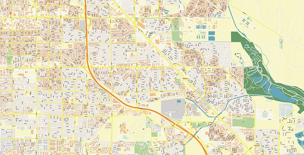 Henderson and Boulder Nevada USA Map Vector Exact City Plan High Detailed Street Map editable Adobe Illustrator in layers