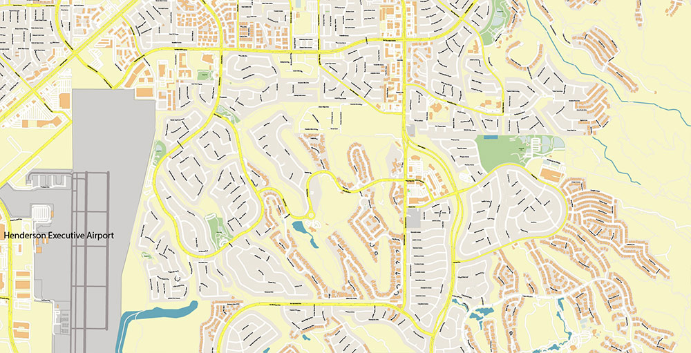 Henderson and Boulder Nevada USA Map Vector Exact City Plan High Detailed Street Map editable Adobe Illustrator in layers