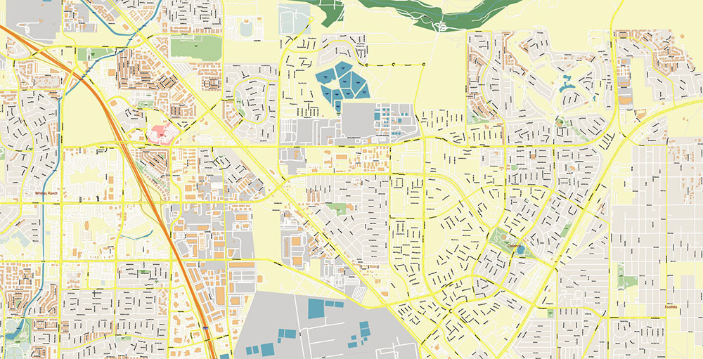 Henderson and Boulder Nevada USA Map Vector Exact City Plan High Detailed Street Map editable Adobe Illustrator in layers