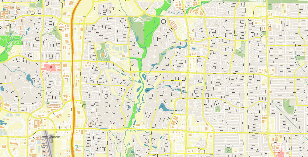 Plano Texas USA Map Vector Exact City Plan High Detailed Street Map editable Adobe Illustrator in layers