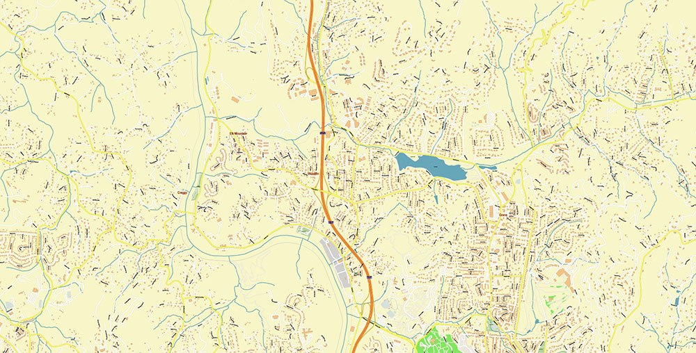 Asheville North Carolina USA Map Vector Exact City Plan High Detailed Street Map editable Adobe Illustrator in layers