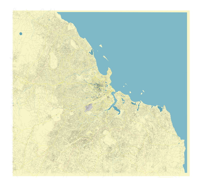 Free Vector map Blank Editable Layered of the Dar Es Salaam Tanzania