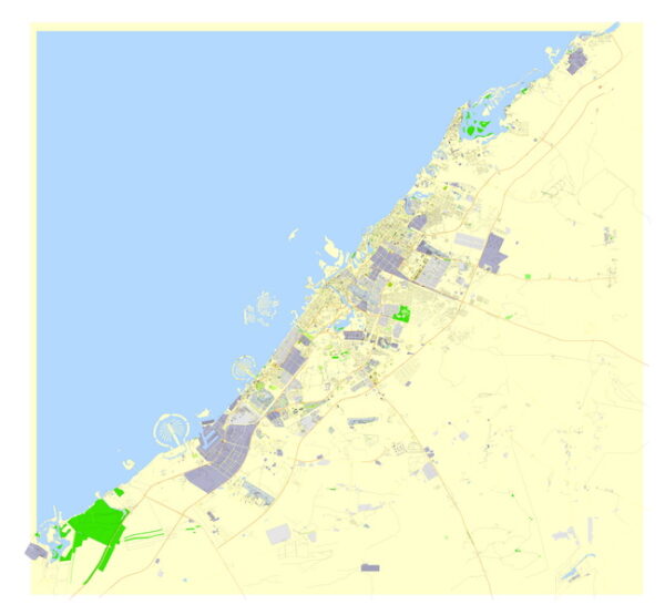 Free Vector map Blank Editable Layered of the Dubai United Arab Emirates Free Vector map Blank Editable Layered of the Dubai United Arab Emirates