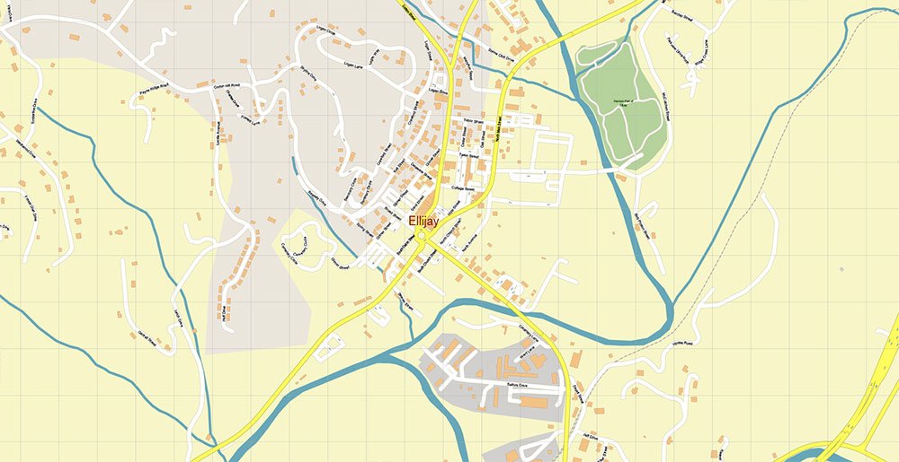 Ellijay Georgia USA Map Vector Exact City Plan High Detailed Street Map editable Adobe Illustrator in layers Ellijay Georgia USA Map Vector Exact City Plan High Detailed Street Map editable Adobe Illustrator in layers