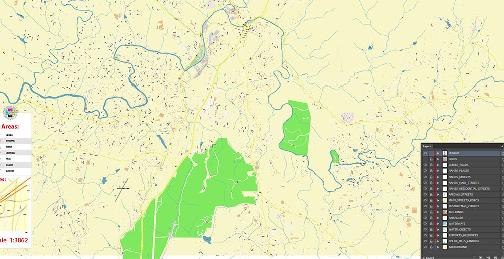 Ellijay Georgia USA Map Vector Exact City Plan High Detailed Street Map editable Adobe Illustrator in layers Ellijay Georgia USA Map Vector Exact City Plan High Detailed Street Map editable Adobe Illustrator in layers
