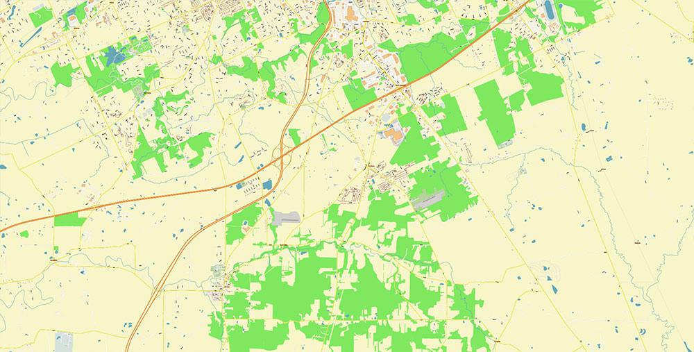 Erie Pennsylvania USA Map Vector Exact City Plan High Detailed Street Map editable Adobe Illustrator in layers