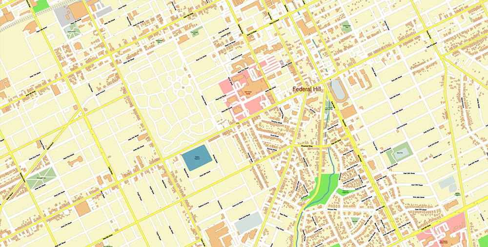 Erie Pennsylvania USA Map Vector Exact City Plan High Detailed Street Map editable Adobe Illustrator in layers