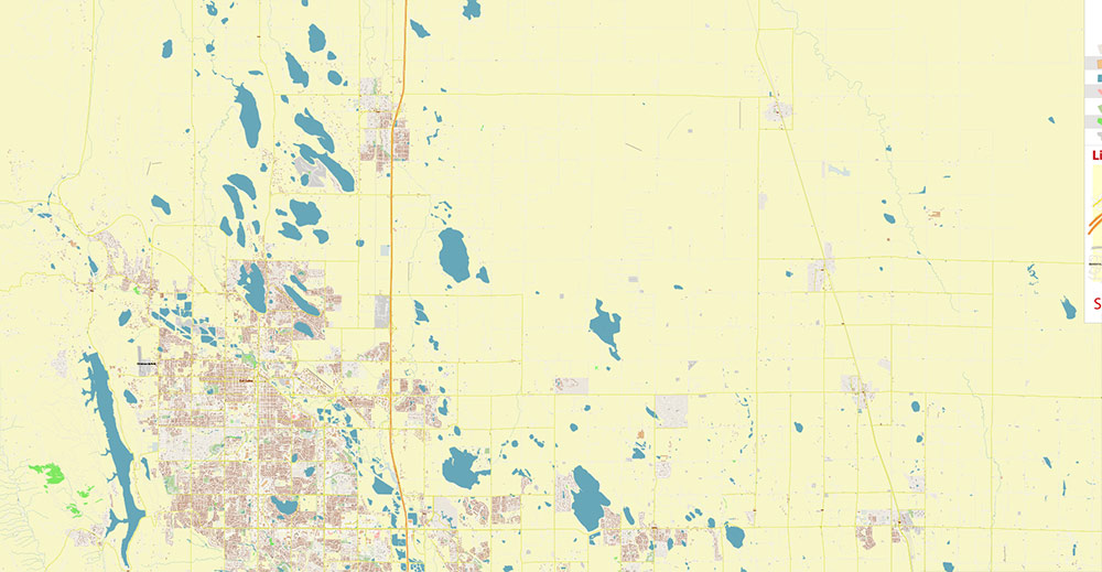Fort Collins, Greely, Loveland, Colorado USA Map Vector Exact City Plan High Detailed Street Map editable Adobe Illustrator in layers