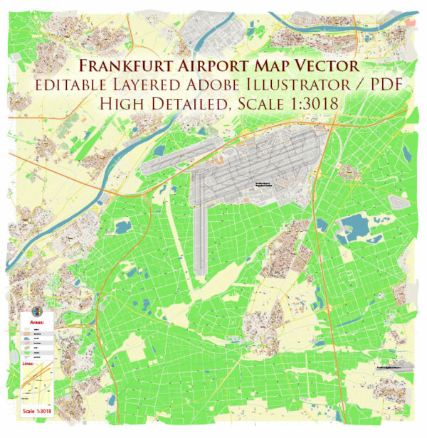 Frankfurt Airport Map Vector Exact High Detailed Street Map editable Adobe Illustrator in layers Frankfurt Airport Map Vector Exact High Detailed Street Map editable Adobe Illustrator in layers