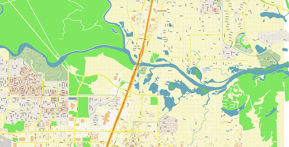 George Bush International Airport Map Vector Exact High Detailed Street Map editable Adobe Illustrator in layers