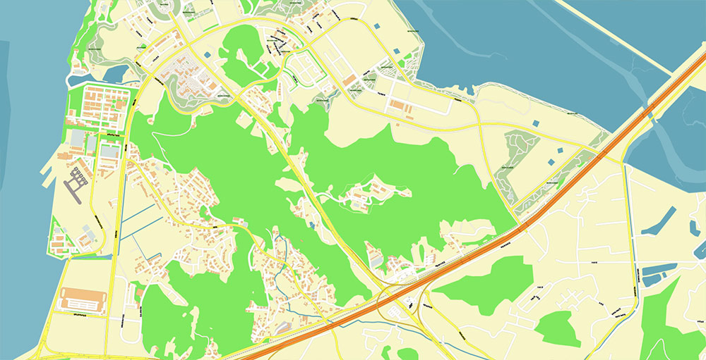 Incheon International Airport Map Vector Exact High Detailed Street Map editable Adobe Illustrator in layers