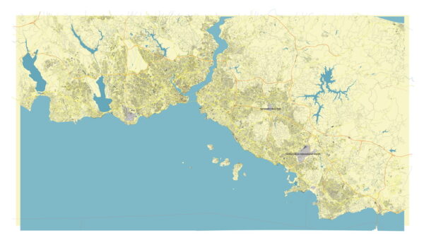 Free Vector map Blank Editable Layered of the Istanbul Turkey Free Vector map Blank Editable Layered of the Istanbul Turkey