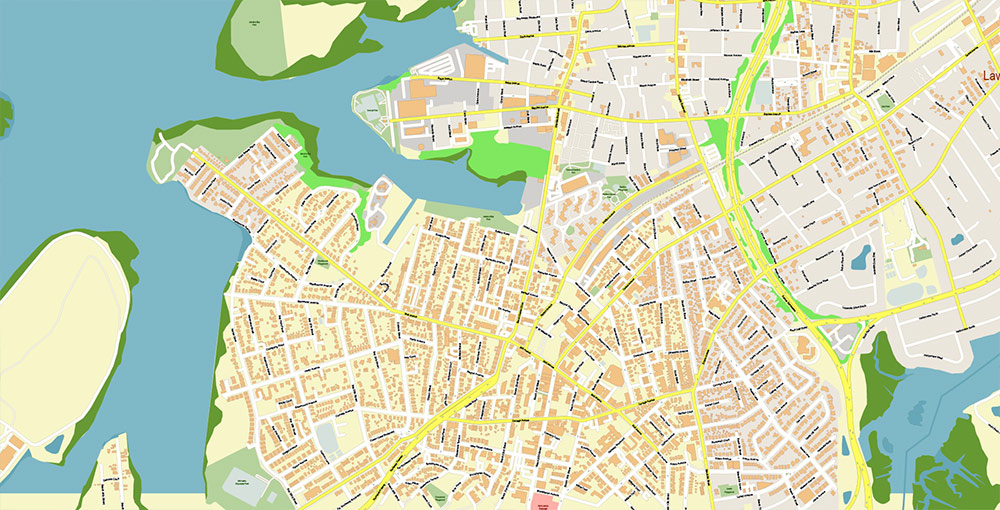 JFK Airport Map Vector Exact High Detailed Street Map editable Adobe Illustrator in layers