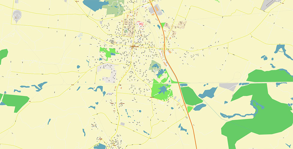 Madisonville Kentucky USA Map Vector Exact High Detailed Street Map editable Adobe Illustrator in layers