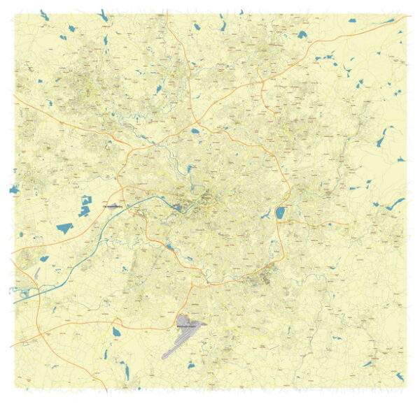 Free Vector map Blank Editable Layered of the Manchester UK Free Vector map Blank Editable Layered of the Manchester UK