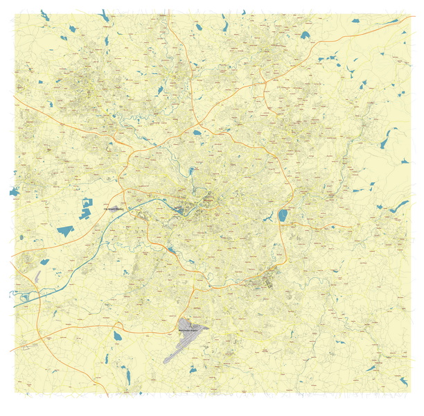 Free Vector map Blank Editable Layered of the Manchester UK