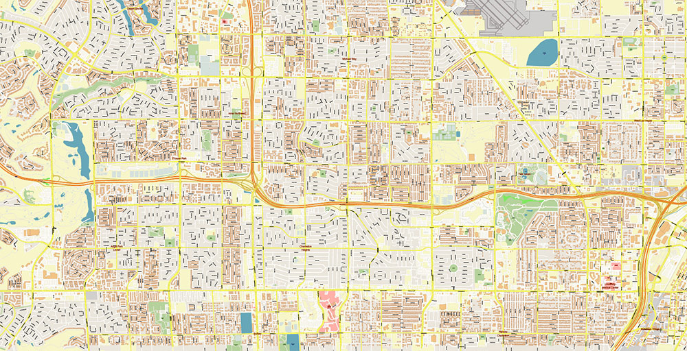 North Las Vegas Nevada USA Map Vector Exact City Plan High Detailed Street Map editable Adobe Illustrator in layers