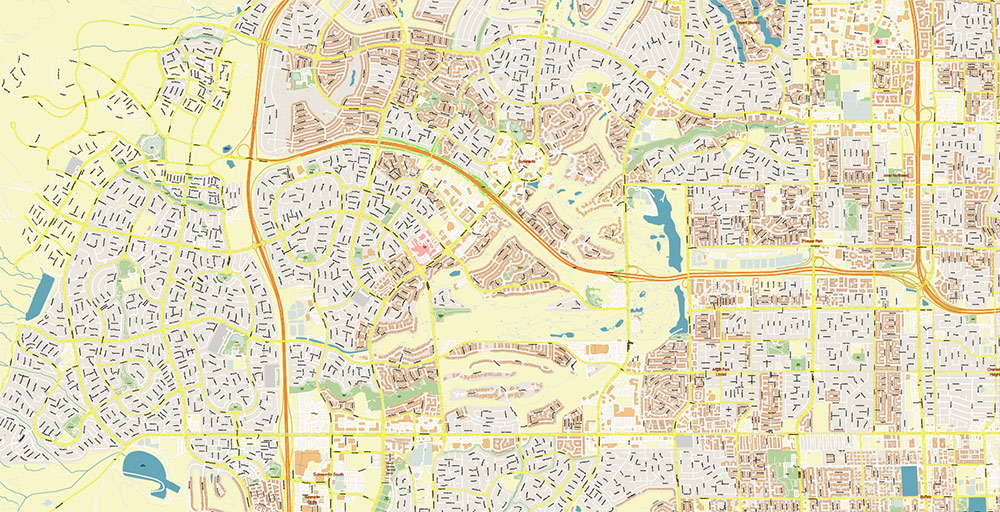 North Las Vegas Nevada USA Map Vector Exact City Plan High Detailed Street Map editable Adobe Illustrator in layers