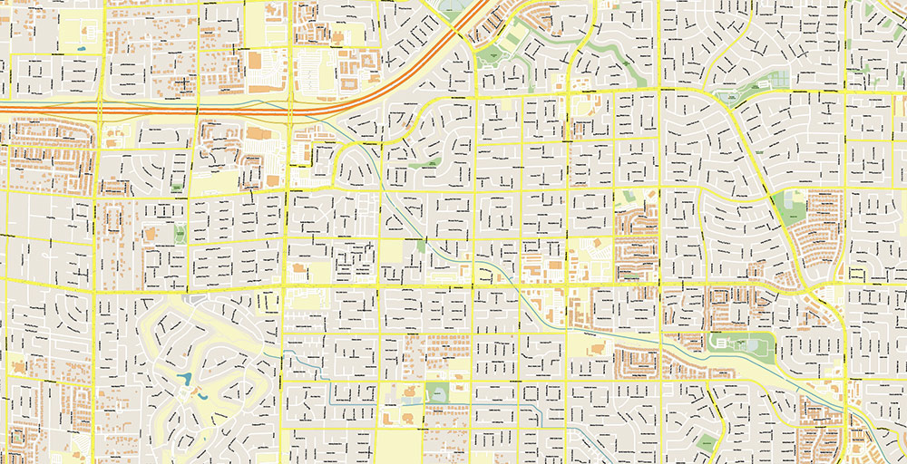 North Las Vegas Nevada USA Map Vector Exact City Plan High Detailed Street Map editable Adobe Illustrator in layers