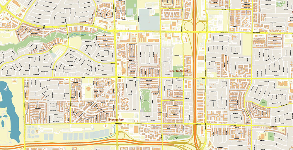 North Las Vegas Nevada USA Map Vector Exact City Plan High Detailed Street Map editable Adobe Illustrator in layers