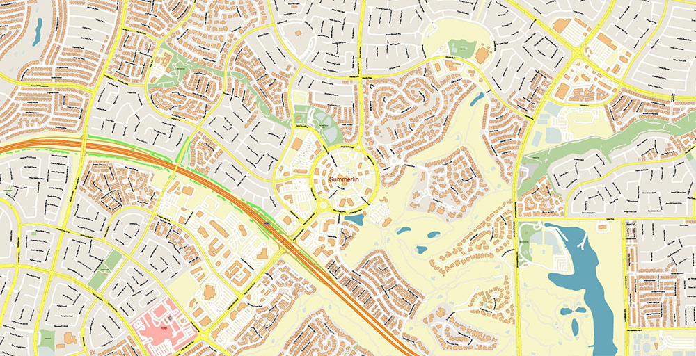 North Las Vegas Nevada USA Map Vector Exact City Plan High Detailed Street Map editable Adobe Illustrator in layers