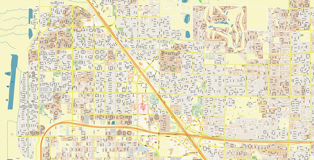 North Las Vegas Nevada USA Map Vector Exact City Plan High Detailed Street Map editable Adobe Illustrator in layers