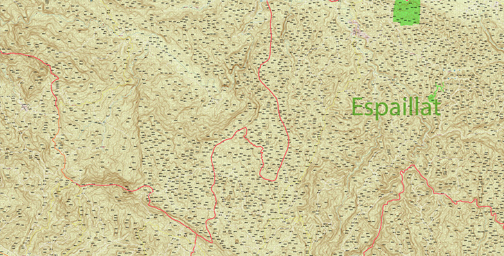 Puerto Plata Dominicana Relief Map Vector Exact High Detailed Road Map editable Adobe Illustrator in layers