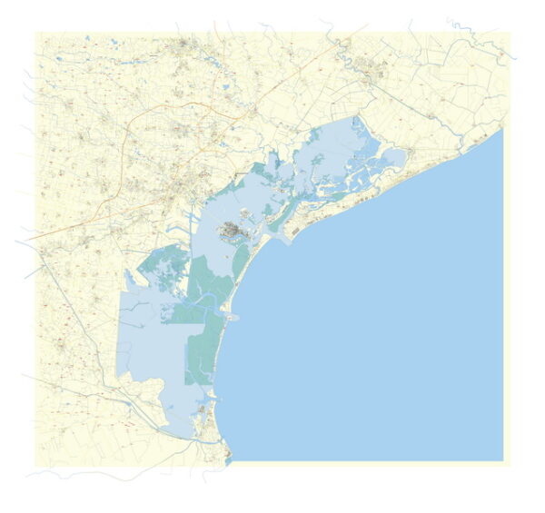 Free Vector map Blank Editable Layered of the Venice Italy