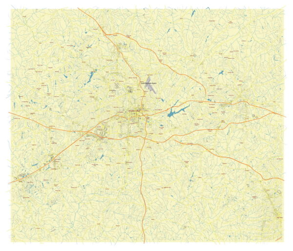 Free Vector map Blank Editable Layered of the Winston-Salem North Carolina USA
