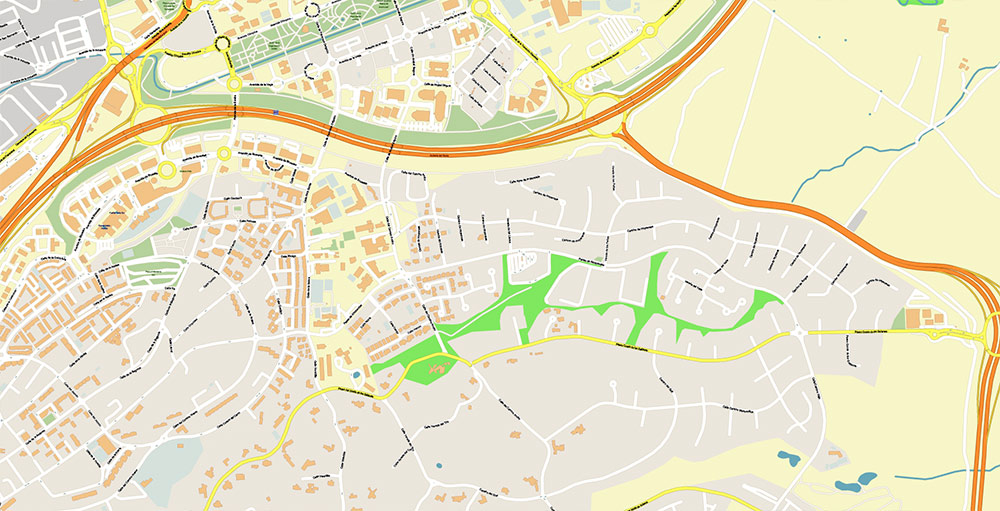 Madrid Barajas International Airport Map Vector Exact High Detailed Street Map editable Adobe Illustrator in layers