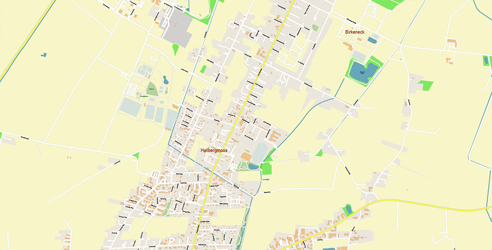 Munich International Airport Map Vector Exact High Detailed Street Map editable Adobe Illustrator in layers
