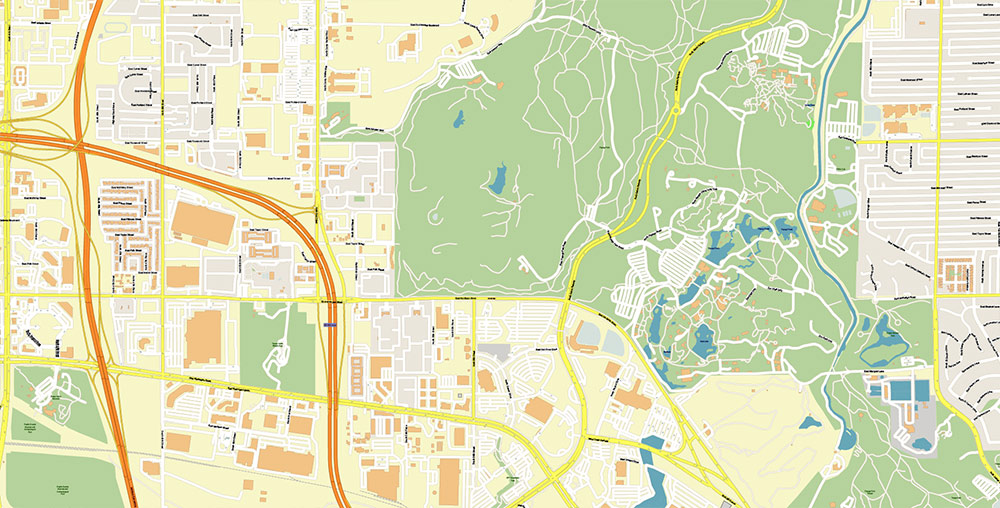 Phoenix Sky Harbor International Airport Map Vector Exact High Detailed Street Map editable Adobe Illustrator in layers
