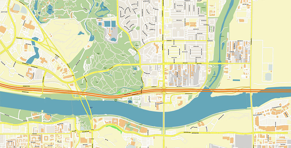 Phoenix Sky Harbor International Airport Map Vector Exact High Detailed Street Map editable Adobe Illustrator in layers