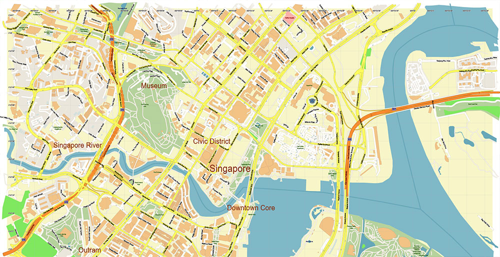 Raffles Place Singapore CBD Map Vector Exact High Detailed Street Map editable Adobe Illustrator in layers Raffles Place Singapore CBD Map Vector Exact High Detailed Street Map editable Adobe Illustrator in layers