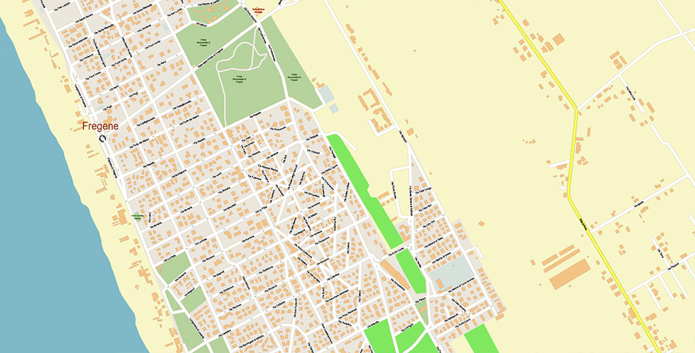 Rome Fiumicino Airport Map Vector Exact High Detailed Street Map editable Adobe Illustrator in layers