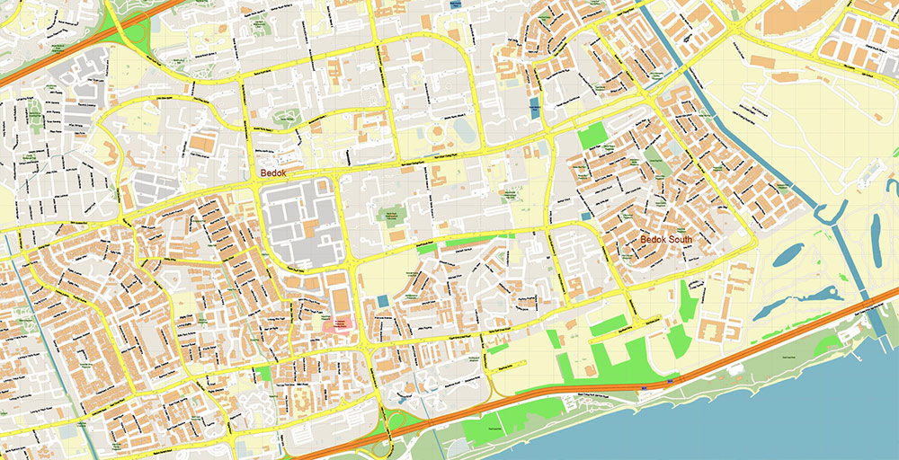 Singapore Changi International Airport Map Vector Exact High Detailed Street Map editable Adobe Illustrator in layers