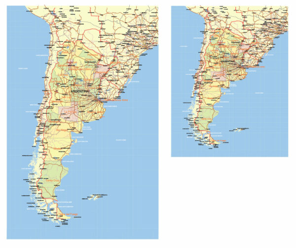 Argentina Map Vector Exact Low Detailed Road & Admin Map editable Adobe Illustrator and PDF in layers in 1 archive Argentina Map Vector Exact Low Detailed Road & Admin Map editable Adobe Illustrator and PDF in layers in 1 archive