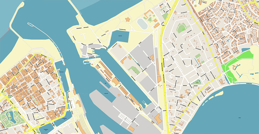 Brugge Oostende Roeselare Belgium Vector Map Exact High Detailed Street Map editable Adobe Illustrator in layers