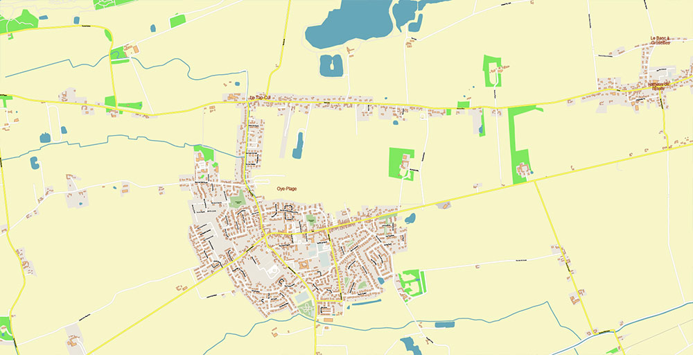 Calais and Dunkerque France Vector Map Exact High Detailed Street Map editable Adobe Illustrator in layers