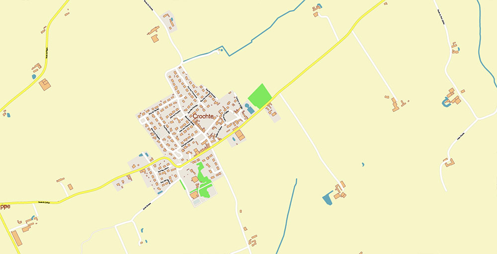 Calais and Dunkerque France Vector Map Exact High Detailed Street Map editable Adobe Illustrator in layers