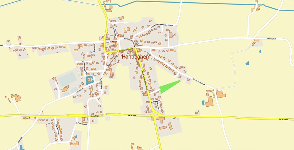 Calais and Dunkerque France Vector Map Exact High Detailed Street Map editable Adobe Illustrator in layers
