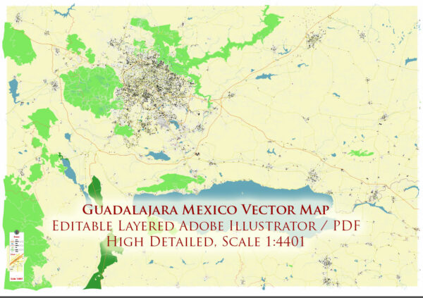Guadalajara Mexico Vector Map Exact High Detailed Street Map editable Adobe Illustrator in layers Guadalajara Mexico Vector Map Exact High Detailed Street Map editable Adobe Illustrator in layers